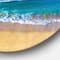 Designart - Floating Blue Waves Beach' Large Seashore Metal Circle Wall Art